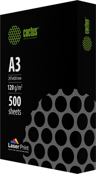 Бумага Cactus CS-LPA3120500 A3/120г/м2/500л./белый CIE170% для лазерной печати - фото 25241
