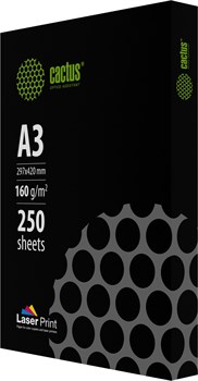 Бумага Cactus CS-LPA3160250 A3 марка A/160г/м2/250л./белый CIE170% для лазерной печати - фото 25270