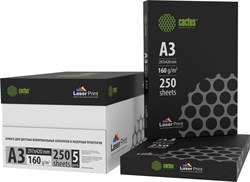 Бумага Cactus CS-LPA3160250 A3 марка A/160г/м2/250л./белый CIE170% для лазерной печати - фото 25273