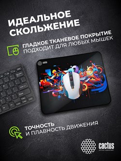 Коврик для мыши Cactus Graffiti 400x300x3мм (CS-MPC-PRO10XL) - фото 26473