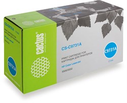 Лазерный картридж Cactus CS-C9731A (HP 645A) голубой для принтеров HP Color LaserJet 5500, 5500DN, 5500DTN, 5500HDN, 5500TDN, 5500N, 5550, 5550DN, 5550DTN, 5550HDN, 5550N (12'000 стр.) - фото 8668