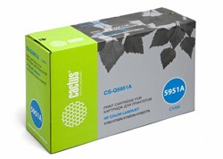 Лазерный картридж Cactus CS-Q5951A (HP 643A) голубой для принтеров HP  Color LaserJet 4700, 4700DN, 4700DTN, 4700HDN, 4700N, 4700PH Plus (10'000 стр.) - фото 8914