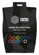 Пластик для ручки 3D Cactus CS-3D-PLA-12x10M PLA Pro d1.75мм L10м 12цв. Пластик для ручки 3D Cactus CS-3D-PLA-12x10M PLA Pro d1.75мм L10м 12цв.