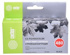 Струйный картридж Cactus CS-PGI480XXLBK (PGI-480PGBK XXL) черный для Canon Pixma TR7540, TR8540, TS6140, TS8140, TS9140, TS704 (24,4 мл)