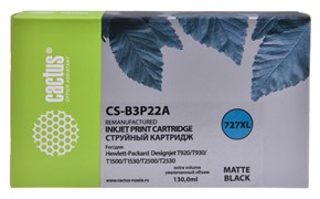 Струйный картридж Cactus CS-B3P22A (HP 727) черный матовый увеличенной емкости для HP DesignJet T920 ePrinter (CR354A), T930, T1500 ePrinter (CR356A), T1500 PostScript (CR357A), T1530, T2500 eMFP (CR358A), T2530 (130 мл) Струйный картридж Cactus CS-B3P22A (HP 727) черный матовый увеличенной емкости для HP DesignJet T920 ePrinter (CR354A), T930, T1500 ePrinter (CR356A), T1500 PostScript (CR357A), T1530, T2500 eMFP (CR358A), T2530 (130 мл)