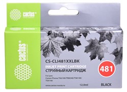 Струйный картридж Cactus CS-CLI481XXLBK (CLI-481BK XXL) черный для Canon Pixma TR7540, TR8540, TS6140, TS8140, TS9140, TS704 (12 мл)