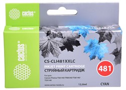 Струйный картридж Cactus CS-CLI481XXLC (CLI-481C XXL) голубой для Canon Pixma TR7540, TR8540, TS6140, TS8140, TS9140, TS704 (12 мл) Струйный картридж Cactus CS-CLI481XXLC (CLI-481C XXL) голубой для Canon Pixma TR7540, TR8540, TS6140, TS8140, TS9140, TS704 (12 мл)