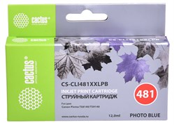 Струйный картридж Cactus CS-CLI481XXLPB (CLI-481C XXL) фото голубой для Canon Pixma TS8140, TS9140 (12 мл)