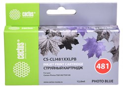 Струйный картридж Cactus CS-CLI481XXLPB (CLI-481C XXL) фото голубой для Canon Pixma TS8140, TS9140 (12 мл) Струйный картридж Cactus CS-CLI481XXLPB (CLI-481C XXL) фото голубой для Canon Pixma TS8140, TS9140 (12 мл)