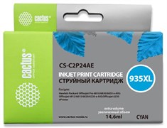 Струйный картридж Cactus CS-C2P24AE (HP 935XL) голубой увеличенной емкости для HP OfficeJet Pro 6230 ePrinter, Pro 6830 eAll in One (14,6 мл.) Струйный картридж Cactus CS-C2P24AE (HP 935XL) голубой увеличенной емкости для HP OfficeJet Pro 6230 ePrinter, Pro 6830 eAll in One (14,6 мл.)