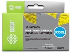 Струйный картридж Cactus CS-C2P26AE (HP 935XL) желтый увеличенной емкости для HP OfficeJet Pro 6230 ePrinter, Pro 6830 eAll in One (14,6 мл.) Струйный картридж Cactus CS-C2P26AE (HP 935XL) желтый увеличенной емкости для HP OfficeJet Pro 6230 ePrinter, Pro 6830 eAll in One (14,6 мл.)