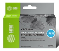 Струйный картридж Cactus CS-CB321N (HP 178XL) черный увеличенной емкости для принтеров HP DeskJet 3070A B611, 3522; PhotoSmart 5510 B111, 5520, 7520, B010, B110, B209, B210, B8553, C310, C410, C5300, C5380, C6383, D5460 (21,6 мл)