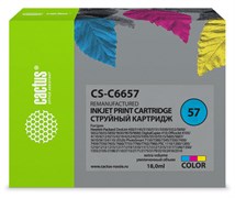 Струйный картридж Cactus CS-C6657 (HP 57) цветной для HP DeskJet 450, 5150, 5650, 5850, 9680; OfficeJet 4110, 4215, 5510, 5610, 6110; PhotoSmart 7260, 7350, 7450, 7660, 7760, 7960; PSC 1110, 1210, 1315, 2110, 2210, 2410, 2510 (18 мл)