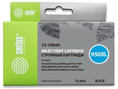 Струйный картридж Cactus CS-CN045 (HP 950XL) черный увеличенной емкости для HP OfficeJet 251dw Pro, 276dw Pro, 8100 Pro, 8100e, 8600 Pro (N911a), 8600 Pro Plus (N911g), 8610 Pro (A7F64A), 8615 Pro, 8616 Pro, 8620 Pro (A7F65A) (73 мл) Струйный картридж Cactus CS-CN045 (HP 950XL) черный увеличенной емкости для HP OfficeJet 251dw Pro, 276dw Pro, 8100 Pro, 8100e, 8600 Pro (N911a), 8600 Pro Plus (N911g), 8610 Pro (A7F64A), 8615 Pro, 8616 Pro, 8620 Pro (A7F65A) (73 мл)