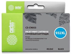 Струйный картридж Cactus CS-CN053 (HP 932XL) черный увеличенной емкости для HP OfficeJet 6100 (H611a), 6100 ePrinter, 6600 (H711a, H711g), 6700 (H711n), 6700 Premium e-AiO, 7110 WF ePrinter, 7110 (H812a), 7510 e-AiO, 7610 WF e-AiO (40 мл) Струйный картридж Cactus CS-CN053 (HP 932XL) черный увеличенной емкости для HP OfficeJet 6100 (H611a), 6100 ePrinter, 6600 (H711a, H711g), 6700 (H711n), 6700 Premium e-AiO, 7110 WF ePrinter, 7110 (H812a), 7510 e-AiO, 7610 WF e-AiO (40 мл)