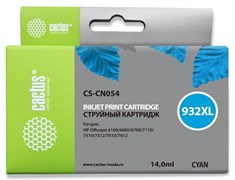 Струйный картридж Cactus CS-CN054 (HP 933XL) голубой увеличенной емкости для HP OfficeJet 6100 (H611a), 6600 (H711a, H711g), 6600 e-AiO, 6700 (H711n), 7110 WF ePrinter, 7110 (H812a), 7510 e-AiO, 7610 WF e-AiO (14 мл) Струйный картридж Cactus CS-CN054 (HP 933XL) голубой увеличенной емкости для HP OfficeJet 6100 (H611a), 6600 (H711a, H711g), 6600 e-AiO, 6700 (H711n), 7110 WF ePrinter, 7110 (H812a), 7510 e-AiO, 7610 WF e-AiO (14 мл)