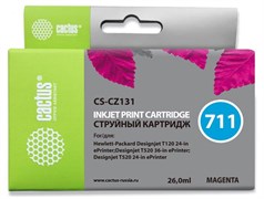Струйный картридж Cactus CS-CZ131 (HP 711) пурпурный увеличенной емкости для HP DesignJet T120, T520 A0, T520 A1 (26 мл) Струйный картридж Cactus CS-CZ131 (HP 711) пурпурный увеличенной емкости для HP DesignJet T120, T520 A0, T520 A1 (26 мл)