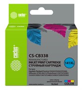 Струйный картридж Cactus CS-CB338 (HP 141XL) цветной увеличенной емкости для HP DeskJet D4263, D4363; OfficeJet J5783, J6413; PhotoSmart C4200, C4225, C4250, C4270, C4343, C4380, C4473, C4483, C4583, C5200, C5280, D5300 (18 мл)