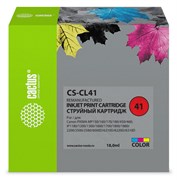 Струйный картридж Cactus CS-CL41 (CL-41) цветной для Canon Pixma MP150, MP160, MP170, MP180, MP210, MP220, MP450, MP460, MP470, iP1200, iP1300, iP1600, iP1700, iP1800, iP1900 (18 мл)
