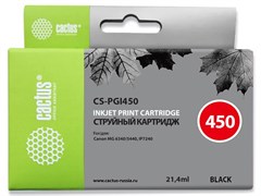 Струйный картридж Cactus CS-PGI450 (PGI-450PGBk) черный матовый для Canon Pixma iP6840, iP7240, iP8740, iX6840, MG5440, MG5540, MG5640, MG6340, MG6440, MG6640, MG7140, MG7540, MX724, MX924 (21,4 мл)