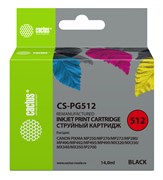 Струйный картридж Cactus CS-PG512 (PG-512) черный для Canon Pixma iP2700, iP2702, MP230, MP235, MP240, MP250, MP260, MP270, MP280, MP282, MP330, MP480, MP490, MP495, MP499, MX320, MX330, MX340, MX350, MX410 (14 мл)