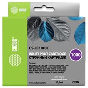 Струйный картридж Cactus CS-LC1000C (LC1000C) голубой для принтеров Brother DCP-130c, 330c, 350c, 357c, 540cn, 560cn, 750cw, 770cw, MFC-240c, 440cn, 465cn, 660cn, 680cn, 845cw, 885cw, 3360c, 5460cn (20 мл) Струйный картридж Cactus CS-LC1000C (LC1000C) голубой для принтеров Brother DCP-130c, 330c, 350c, 357c, 540cn, 560cn, 750cw, 770cw, MFC-240c, 440cn, 465cn, 660cn, 680cn, 845cw, 885cw, 3360c, 5460cn (20 мл)