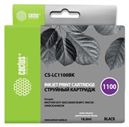 Струйный картридж Cactus CS-LC1100BK (LC1100BK) черный для принтеров Brother DCP-185c, 383c, 385c, 387c, 395cn, 585cw, J715w, 6690cw, MFC-490cw, J615w, 790cw, 795cw, 990cw, 5490cn, 5890cn, 5895cw, 6490cw (16 мл)