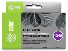 Струйный картридж Cactus CS-LC1240BK (LC1240BK) черный для принтеров Brother DCP-J525w, J725dw, J925dw, MFC-J430w, J625dw, J825dw, J5910dw, J6510dw, J6710dw, J6910dw (24 мл)