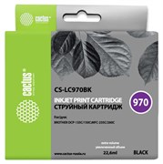 Струйный картридж Cactus CS-LC970BK (LC970BK) черный для принтеров Brother DCP 135, DCP 135c, DCP 150, DCP 150c, DCP 153c, DCP 157c, DCP 750cn, MFC 235, MFC 235c, MFC 260, MFC 260c (22,6 мл)