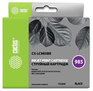 Струйный картридж Cactus CS-LC985BK (LC985BK) черный для принтеров Brother DCP J125, DCP J140w, DCP J315, DCP J315w, DCP J515, DCP J515w, MFC J220, MFC J265, MFC J265w, MFC J410, MFC J415w (15 мл) Струйный картридж Cactus CS-LC985BK (LC985BK) черный для принтеров Brother DCP J125, DCP J140w, DCP J315, DCP J315w, DCP J515, DCP J515w, MFC J220, MFC J265, MFC J265w, MFC J410, MFC J415w (15 мл)