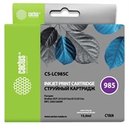 Струйный картридж Cactus CS-LC985C (LC985C) голубой для принтеров Brother DCP J125, DCP J140w, DCP J315, DCP J315w, DCP J515, DCP J515w, MFC J220, MFC J265, MFC J265w, MFC J410, MFC J415w (15 мл) Струйный картридж Cactus CS-LC985C (LC985C) голубой для принтеров Brother DCP J125, DCP J140w, DCP J315, DCP J315w, DCP J515, DCP J515w, MFC J220, MFC J265, MFC J265w, MFC J410, MFC J415w (15 мл)
