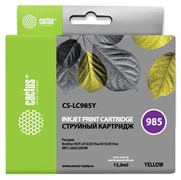Струйный картридж Cactus CS-LC985Y (LC985Y) желтый для принтеров Brother DCP J125, DCP J140w, DCP J315, DCP J315w, DCP J515, DCP J515w, MFC J220, MFC J265, MFC J265w, MFC J410, MFC J415w (15 мл) Струйный картридж Cactus CS-LC985Y (LC985Y) желтый для принтеров Brother DCP J125, DCP J140w, DCP J315, DCP J315w, DCP J515, DCP J515w, MFC J220, MFC J265, MFC J265w, MFC J410, MFC J415w (15 мл)