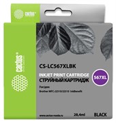 Струйный картридж Cactus CS-LC567XLBK (LC567XL-BK) черный увеличенной емкости для принтеров Brother MFC J2310,  MFC J2510 (28,4 мл)