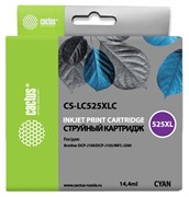 Струйный картридж Cactus CS-LC525XLC (LC525XL-C) голубой увеличенной емкости для принтеров Brother DCP J100, DCP J105, MFC J200 (14,4 мл)