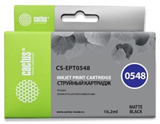 Струйный картридж Cactus CS-EPT0548 (T0548) черный матовый для принтеров Epson Stylus Photo R800, R1800 (16,2 мл)