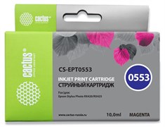 Струйный картридж Cactus CS-EPT0553 (T0553) пурпурный для принтеров Epson Stylus Photo R240, R245, RX420, RX425, RX430, RX520 (10 мл)