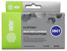Струйный картридж Cactus CS-EPT0801 (T0801) черный для принтеров Epson Stylus Photo P50, PX650, PX660, PX700, PX700w, PX710, PX720, PX800, PX800fw, PX810, PX820, R265, R285, R360, RX560, RX585, RX685 (11,4 мл) Струйный картридж Cactus CS-EPT0801 (T0801) черный для принтеров Epson Stylus Photo P50, PX650, PX660, PX700, PX700w, PX710, PX720, PX800, PX800fw, PX810, PX820, R265, R285, R360, RX560, RX585, RX685 (11,4 мл)