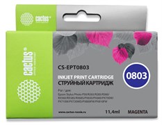 Струйный картридж Cactus CS-EPT0803 (T0803) пурпурный для принтеров Epson Stylus Photo P50, PX650, PX660, PX700, PX710, PX720, PX800, PX810, PX820, R265, R285, R360, RX560, RX585, RX685 (11,4 мл) Струйный картридж Cactus CS-EPT0803 (T0803) пурпурный для принтеров Epson Stylus Photo P50, PX650, PX660, PX700, PX710, PX720, PX800, PX810, PX820, R265, R285, R360, RX560, RX585, RX685 (11,4 мл)