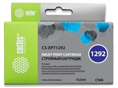 Струйный картридж Cactus CS-EPT1292 (T1292) голубой для принтеров Epson Stylus SX230, SX420w, SX430w, SX440w, SX525wd, SX535wd, Stylus Office B42wd, BX305f, BX320fw, BX625fwd, BX635fwd, WF 3520dwf, WF 7015 (10 мл)