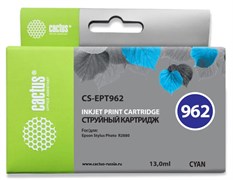 Струйный картридж Cactus CS-EPT962 (T0962) голубой для принтеров Epson Stylus Photo R2880 (13 мл) Струйный картридж Cactus CS-EPT962 (T0962) голубой для принтеров Epson Stylus Photo R2880 (13 мл)