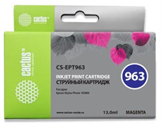 Струйный картридж Cactus CS-EPT963 (T0963) пурпурный для принтеров Epson Stylus Photo R2880 (13 мл)