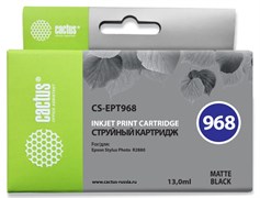 Струйный картридж Cactus CS-EPT968 (T0968) черный матовый для принтеров Epson Stylus Photo R2880 (13 мл) Струйный картридж Cactus CS-EPT968 (T0968) черный матовый для принтеров Epson Stylus Photo R2880 (13 мл)