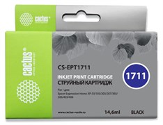 Струйный картридж Cactus CS-EPT1711 (17XL) черный для принтеров Epson Expression Home XP-33, XP-103, XP-203, XP-207, XP-303, XP-306, XP-313, XP-323, XP-403, XP-406, XP-413, XP-423 (14,6 мл)