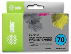 Струйный картридж Cactus CS-C9390 (HP 70) светло-голубой для HP DesignJetZ2100, Z2100GP, Z3100, Z3100GP, Z3100ps GP, Z3200, Z3200ps, Z5200, Z5400 ePrinter, Z5400ps PostScript (130 мл) Струйный картридж Cactus CS-C9390 (HP 70) светло-голубой для HP DesignJetZ2100, Z2100GP, Z3100, Z3100GP, Z3100ps GP, Z3200, Z3200ps, Z5200, Z5400 ePrinter, Z5400ps PostScript (130 мл)