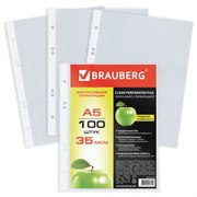 Папки-файлы малого формата Brauberg А5 (100 шт.)