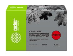 Струйный картридж Cactus CS-PFI120BK черный для Canon imagePrograf TM-200, TM-205, TM-300, TM-305 (130 мл) Струйный картридж Cactus CS-PFI120BK черный для Canon imagePrograf TM-200, TM-205, TM-300, TM-305 (130 мл)