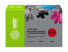 Струйный картридж Cactus CS-PFI120C голубой для Canon imagePrograf TM-200, TM-205, TM-300, TM-305 (130 мл)