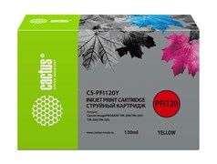 Струйный картридж Cactus CS-PFI120Y желтый для Canon imagePrograf TM-200, TM-205, TM-300, TM-305 (130 мл) Струйный картридж Cactus CS-PFI120Y желтый для Canon imagePrograf TM-200, TM-205, TM-300, TM-305 (130 мл)