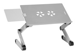 Стол для ноутбука Cactus CS-LS-T8 серебристый (27x42см)
