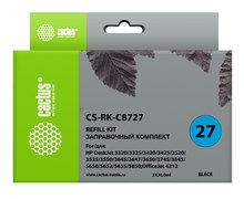 Заправочный набор Cactus CS-RK-C8727 черный для HP DeskJet 3320, 3325, 3420, 3425, 3520, 3535; OfficeJet 4212 (2*30ml)